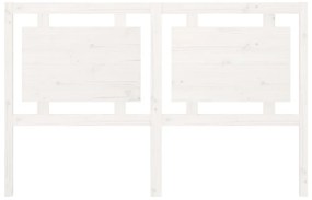 Cabeceira de cama 155,5x4x100 cm madeira de pinho maciça branco