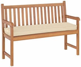 vidaXL Almofada de palete para banco Bege 140 x 40 x 8 cm