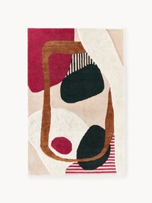 Tapete em lã artesanal com relevo Rosco