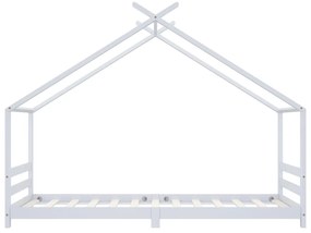 Estrutura de cama para crianças 90x200 cm pinho maciço branco