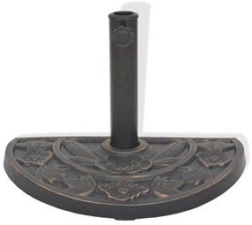 Base para guarda-sol em resina semicircular bronze 9 kg