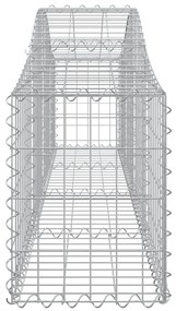 Cestos gabião arqueados 11pcs 200x30x40/60 cm ferro galvanizado