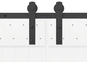 Kit de ferragens para porta deslizante 427 cm aço preto