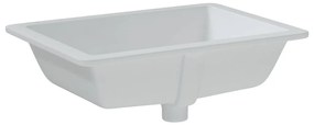 Lavatório casa de banho retangular 55,5x40x18,5 cerâmica branco