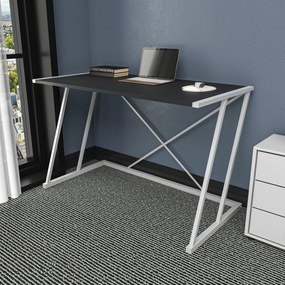 Secretária de Estudo Adelaide - Branco Antracite - 114x60x75 cm