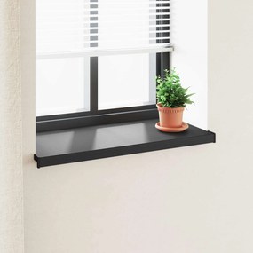 vidaXL Soleira de Janela Preto com Textura de Madeira PVC