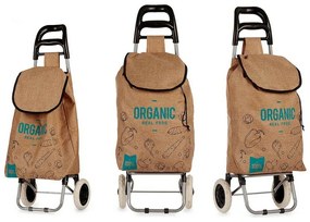 Carro de Compras Azul Castanho Metal Plástico (36 x 95 x 27 cm) (3,3 L)
