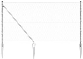 Conjunto de Cercas 2 Peças Aço Galvanizado 25 x 1,2 m