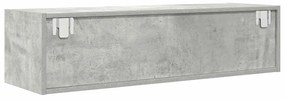 Móvel de TV 100x31x25,5 cm derivados de madeira cinza cimento