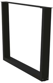 Pernas para mesa de jantar em V, 2 peças, pretas, 100x(72-73,3) cm, aç