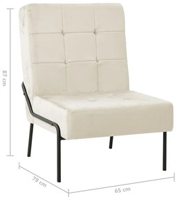 Cadeira de descanso 65x79x87 cm veludo creme