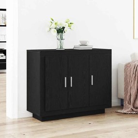Sideboard vidaXL Preto Carvalho 92x35x75 cm Madeira de engenharia