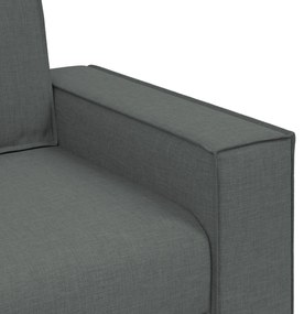 Conjunto de Sofá de 3 Peças com Almofadas em Tecido Cinza Escuro