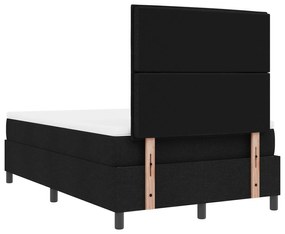 Cama Box com Colchão Preta Pequena Cama de Casal Tecido