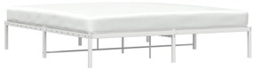 Estrutura de cama 183x213 cm metal branco