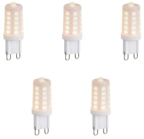 Conjunto de 5 Lâmpadas LED G9 Reguláveis Opala 1.2W 100 lm 2200K