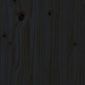 Estrutura cama pequena solteiro 75x190 cm madeira maciça preto