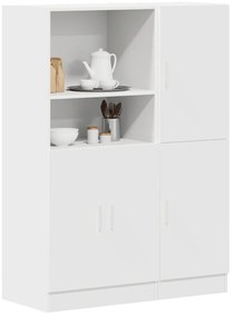 2 pcs armário de cozinha conjunto derivados de madeira branco