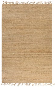 vidaXL Tapete de juta tecido à mão 120x180 cm natural