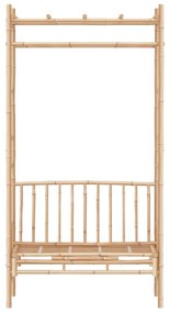 Banco de jardim com pérgola 116 cm bambu