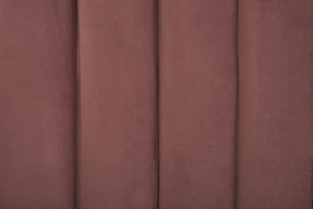 Cama de casal em veludo rosa 160 x 200 cm AMBILLOU Beliani