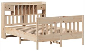 Cama sem colchão 140x200 cm madeira de pinho maciça