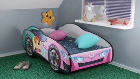 CAMA INFANTIL MENINA OFERTA COLCHÃO ESPUMA Racing Car Girl 140 x 70 - ROSA ROSA