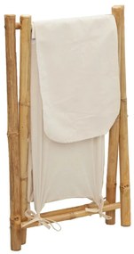 Cesto de roupa 45x55x63,5 cm bambu creme