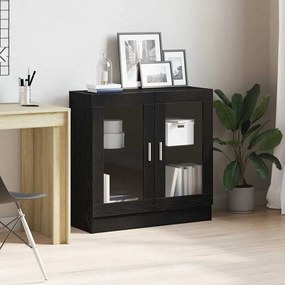 Estante de Livros vidaXL em Preto Carvalho 82,5x30,5x80 cm em Madeira Composta