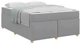 Estrutura de cama com colchão Cinzento-claro 140 x 200 cm