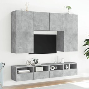 Móveis parede TV 2 pcs 80x30x30 cm deriv. madeira cinza cimento