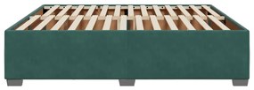 Estrutura de cama sem colchão 180x200 cm veludo verde-escuro