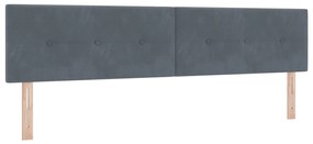 Cama Box Spring com Colchão vidaXL Cinza Escuro 200x200 cm Veludo