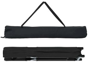 Cama dobrável com bolsa de transporte, preta, em tecido Oxford 600D