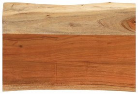 vidaXL Tampo de mesa retangular borda viva 50x40x3,8 cm acácia maciça