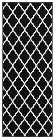 vidaXL Passadeira 80x200 cm polipropileno preto e branco