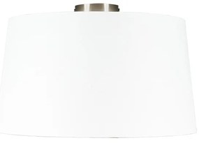 Candeeiro de tecto moderno em aço com máscara branca 45 cm - Combi Moderno
