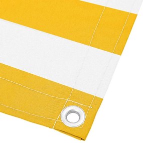 Tela de varanda 90x700 cm amarelo e branco riscas