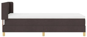 Cama Box Marrom Escuro e Branco 100 x 200 cm tecido