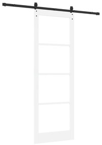 Conjunto de Porta Deslizante vidaXL com Acessórios Branca 83x232 cm Ma