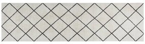 Tapete de cozinha lavável 45x150 cm veludo padrão quadrados