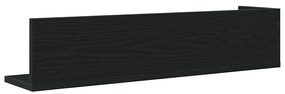Estantes de parede 2 pcs 75x16,5x16,5cm derivados madeira preto