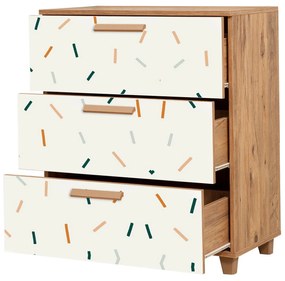 **** Cômoda Leva Gravis – Atlantic Pine White – 80x95x43 cm

**