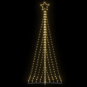 LED Árvore de Natal 447 LEDs Branco Quente 249 cm