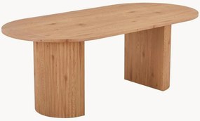 Mesa de jantar oval com efeito de madeira Boavista