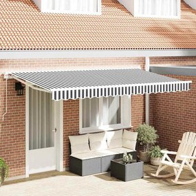 vidaXL Tecido de Substituição para Toldo de 4x2 m em Antracite e Branco