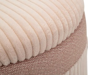 PUFE C/CAIXA 3 PEÇAS Ø 40,5X49,5-35X42-31X38 CM ROSA