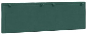 Almofadão de cabeceira 160 cm veludo verde-escuro