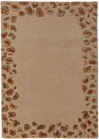 Tapete tufado à mão de pelo curto Leopard Frame