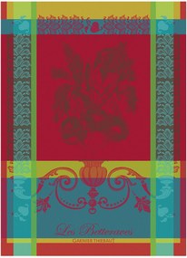 Panos de cozinha jacquard Les Betteraves Rouge, conjunto de 4